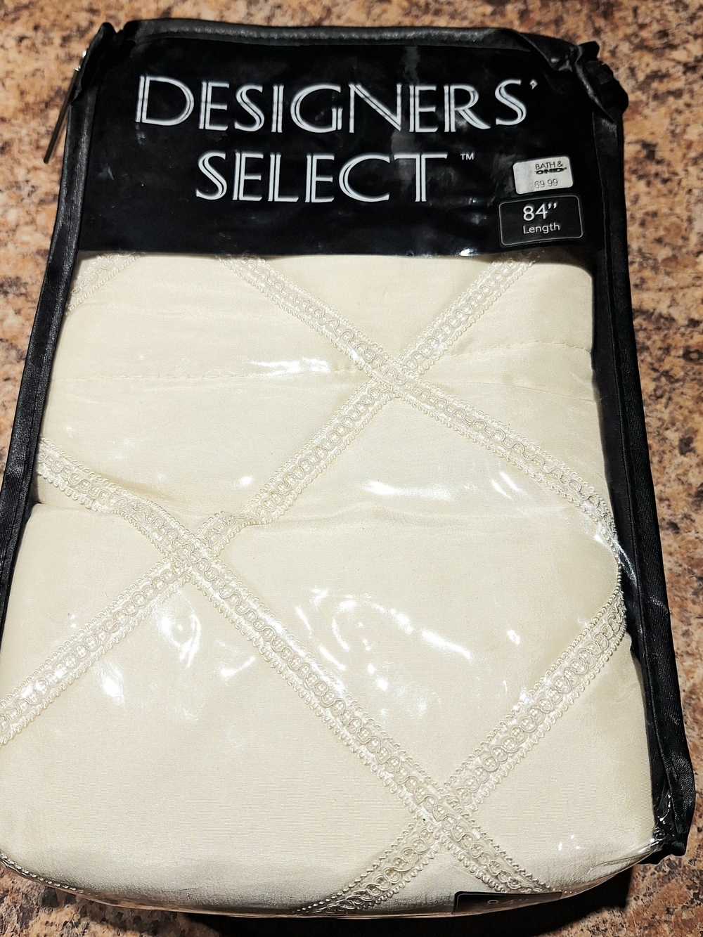 NWT Francesca's Collections Cream/Tan Drapery Panel